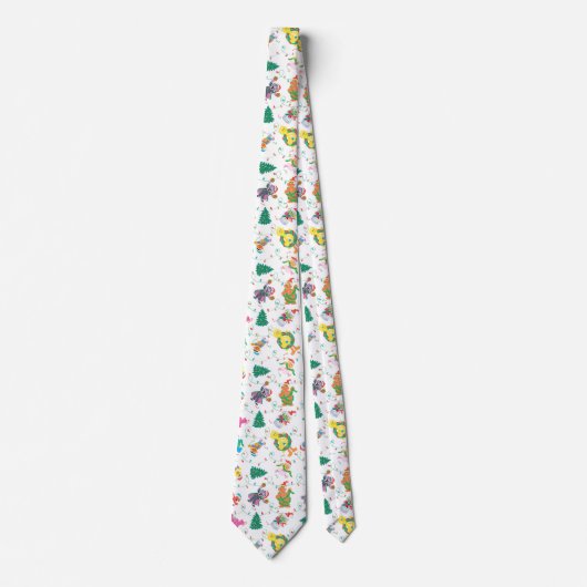 Sesamstraat kerstboompatroon stropdas (Voorkant)
