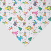 Sesamstraat kerstboompatroon tissuepapier (Detail)