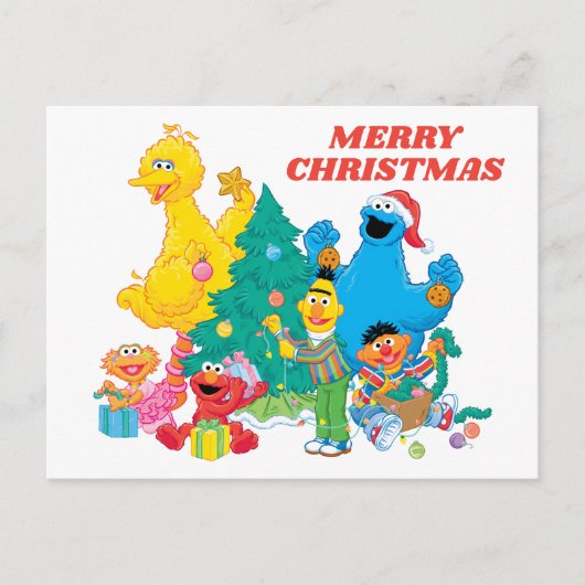 Sesamstraat | kerstcadeaus briefkaart (Voorkant)