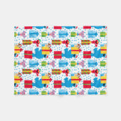 Sesamstraat kerstcadeautjes patroon fleece deken (Voorkant (Horizontaal))