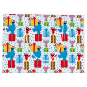 Sesamstraat kerstcadeautjes patroon groot cadeauzakje (Achterkant)