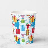 Sesamstraat kerstcadeautjes patroon papieren bekers (Voorkant)