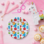 Sesamstraat kerstcadeautjes patroon papieren bordje (Feest)