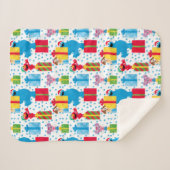 Sesamstraat kerstcadeautjes patroon sherpa deken (Voorkant (horizontaal))