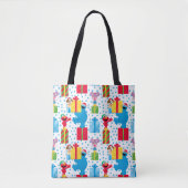 Sesamstraat kerstcadeautjes patroon tote bag (Voorkant)