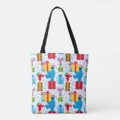 Sesamstraat kerstcadeautjes patroon tote bag (Achterkant)