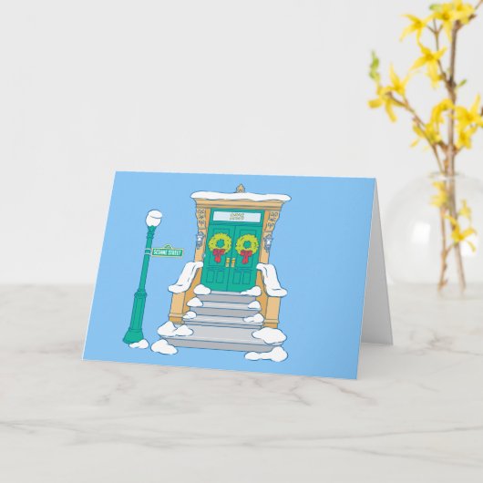 Sesamstraat| Kerstdeur Kaart (Gele Bloem)