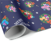 Sesamstraat Kerstmis - Grote Patroon Cadeaupapier (Rol Hoek)