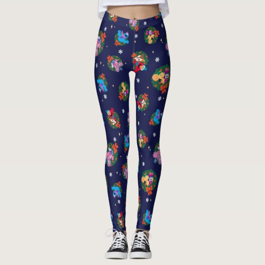 Sesamstraat Kerstmis - Grote Patroon Leggings (Voorkant)