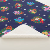 Sesamstraat Kerstmis - Grote Patroon Sherpa Deken (3/4)