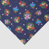 Sesamstraat Kerstmis - Grote Patroon Tissuepapier (Detail)