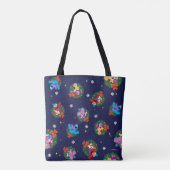 Sesamstraat Kerstmis - Grote Patroon Tote Bag (Achterkant)