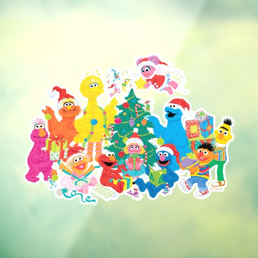 Sesamstraat | Kerstmis met de Hele Gang Raamsticker (Vel 3)