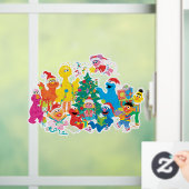 Sesamstraat | Kerstmis met de Hele Gang Raamsticker (Huis)