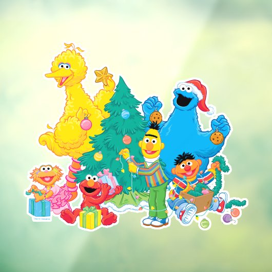 Sesamstraat | Kerstmis Raamsticker (Vel 3)