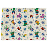 Sesamstraat Kerstmis Snowflake Patroon Groot Cadeauzakje (Achterkant)