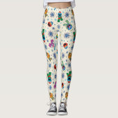 Sesamstraat Kerstmis Snowflake Patroon Leggings (Voorkant)