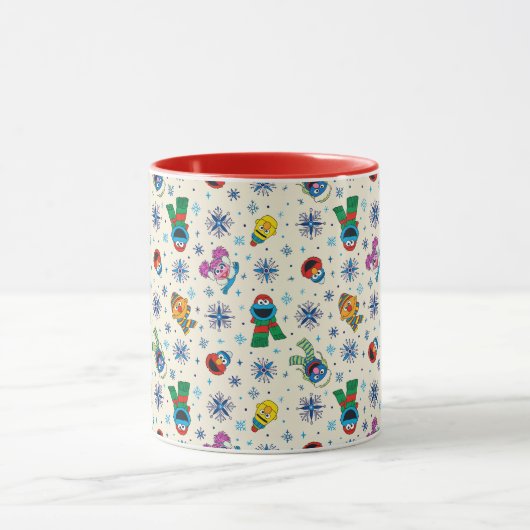 Sesamstraat Kerstmis Snowflake Patroon Mok (Midden)