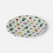 Sesamstraat Kerstmis Snowflake Patroon Papieren Bordje (Gekanteld)