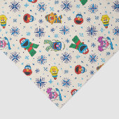 Sesamstraat Kerstmis Snowflake Patroon Tissuepapier (Detail)