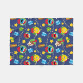 Sesamstraat kerstverlichting patroon fleece deken (Voorkant (Horizontaal))