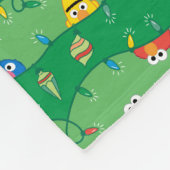 Sesamstraat kerstverlichting patroon fleece deken (Hoek)
