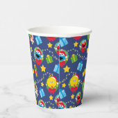 Sesamstraat kerstverlichting patroon papieren bekers (Rechts)