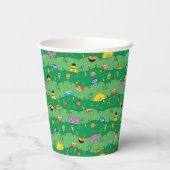 Sesamstraat kerstverlichting patroon papieren bekers (Achterkant)