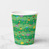 Sesamstraat kerstverlichting patroon papieren bekers (Voorkant)