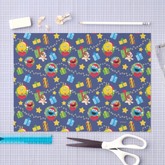 Sesamstraat kerstverlichting patroon tissuepapier (Craft)