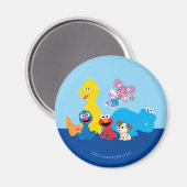 Sesamstraat | Kleurrijke Sesamstraat Vrienden Magneet (Voorkant / Achterkant)