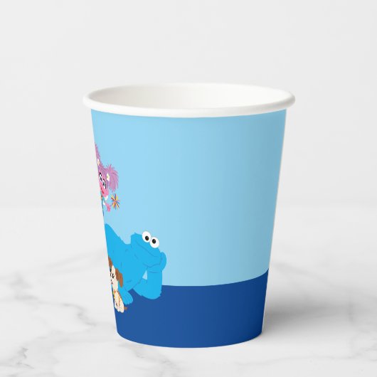 Sesamstraat | Kleurrijke Sesamstraat Vrienden Papieren Bekers (Achterkant)