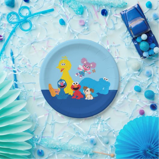 Sesamstraat | Kleurrijke Sesamstraat Vrienden Papieren Bordje (Feest)