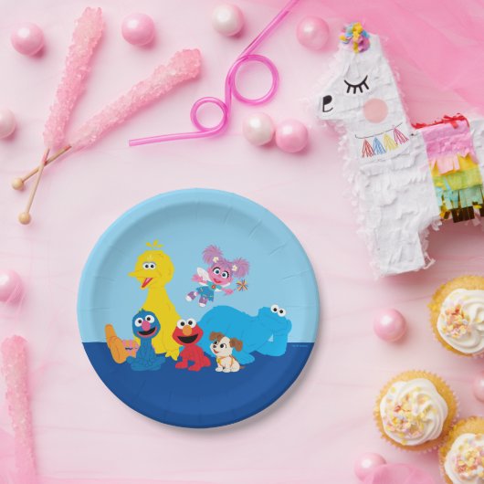 Sesamstraat | Kleurrijke Sesamstraat Vrienden Papieren Bordje (Feest)