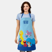 Sesamstraat | Kleurrijke Sesamstraat Vrienden Schort (Gedragen)