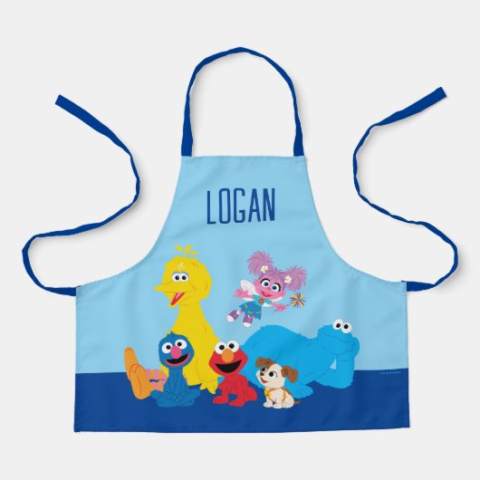 Sesamstraat | Kleurrijke Sesamstraat Vrienden Schort (Voorkant)