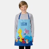 Sesamstraat | Kleurrijke Sesamstraat Vrienden Schort (Gedragen)