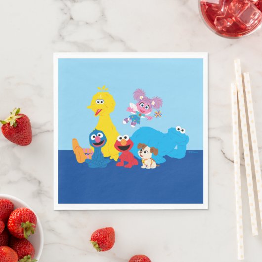 Sesamstraat | Kleurrijke Sesamstraat Vrienden Servet (Insitu)