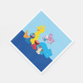 Sesamstraat | Kleurrijke Sesamstraat Vrienden Servet (Hoek)