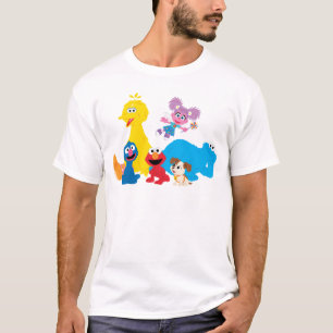 Sesamstraat   Kleurrijke Sesamstraat Vrienden T-shirt