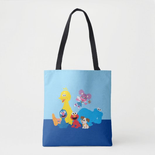 Sesamstraat | Kleurrijke Sesamstraat Vrienden Tote Bag (Voorkant)