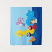 Sesamstraat | Kleurrijke Sesamstraat Vrienden Wandkleed (Voorkant)