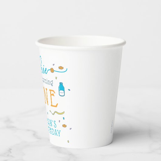 Sesamstraat | Koekjesmonster 1e verjaardag Papieren Bekers (Achterkant)