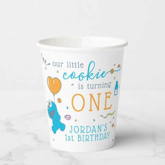 Sesamstraat | Koekjesmonster 1e verjaardag Papieren Bekers (Links)