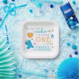 Sesamstraat | Koekjesmonster 1e verjaardag Papieren Bordje