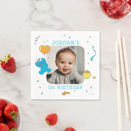 Sesamstraat | Koekjesmonster 1e verjaardag Servet (Insitu)