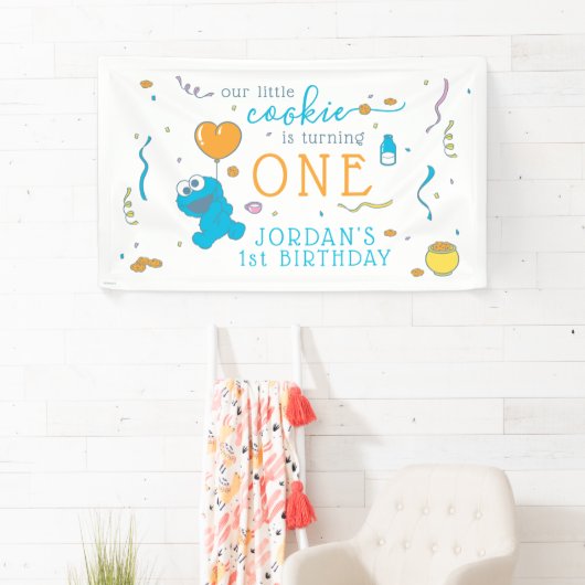 Sesamstraat | Koekjesmonster 1e verjaardag Spandoek (Insitu)