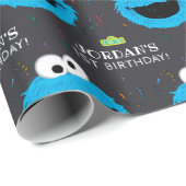 Sesamstraat | Koekjesmonster Birthday Chalkboard Cadeaupapier (Rol Hoek)