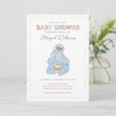 Sesamstraat Koekjesmonster Confetti Baby shower Kaart (Staand voorkant)