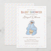 Sesamstraat Koekjesmonster Confetti Baby shower Kaart (Voorkant / Achterkant)